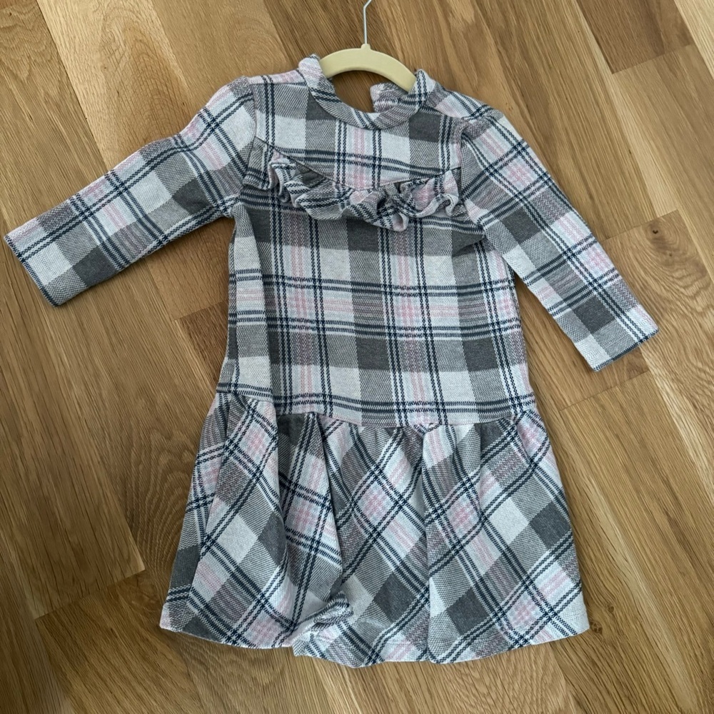 Janie and jack plaid long sleeve dress
